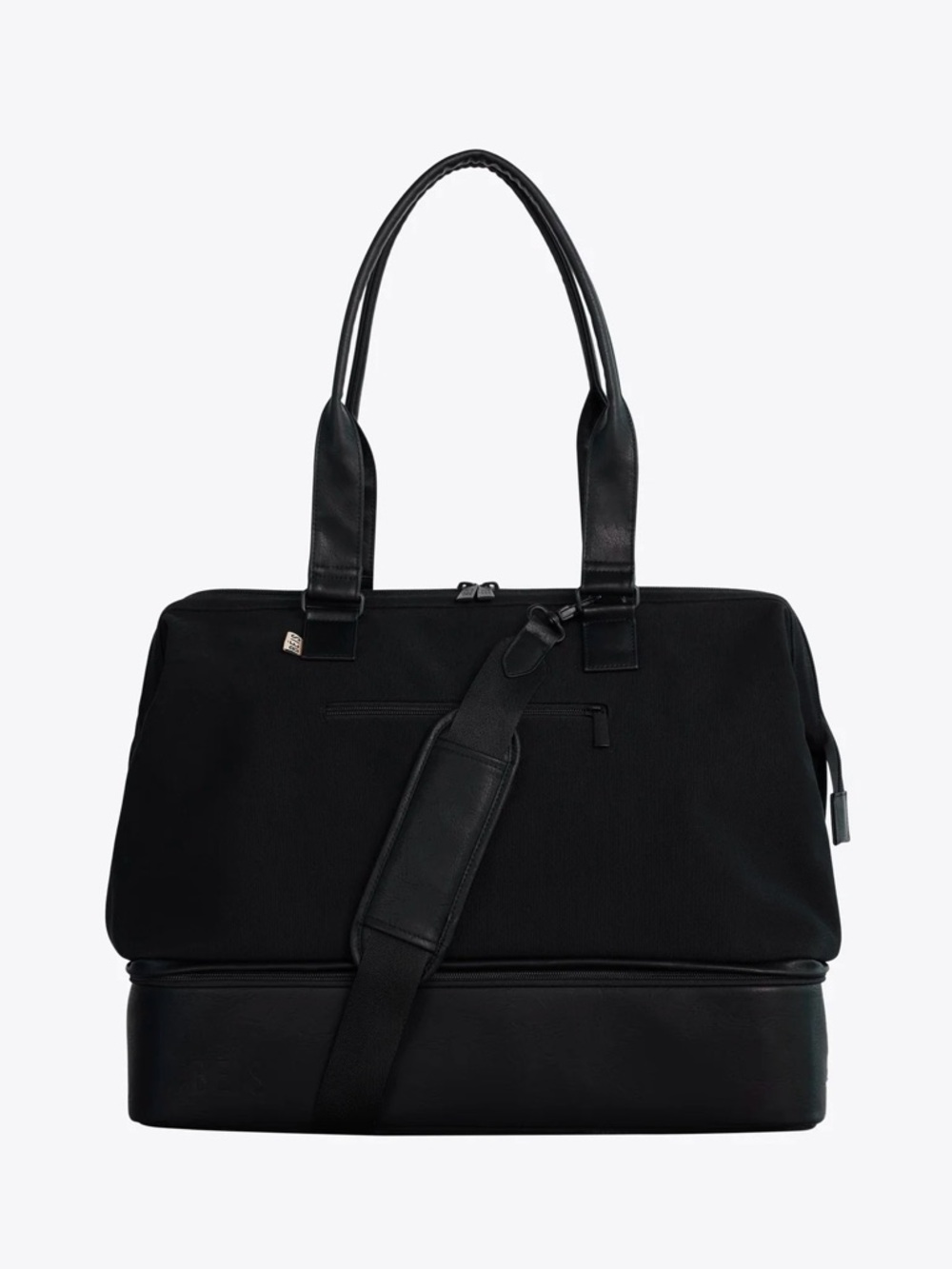 BEIS Black Travel Tote with Detachable Strap